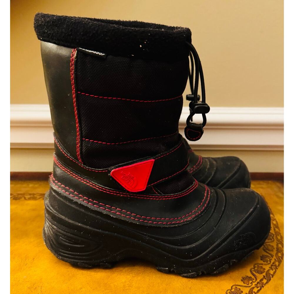 The North Face Kids Alpenglow Waterproof Black Warm Winter Snow Boots Size 1